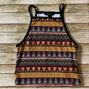 f21 tribal / Aztec inspired cami crop